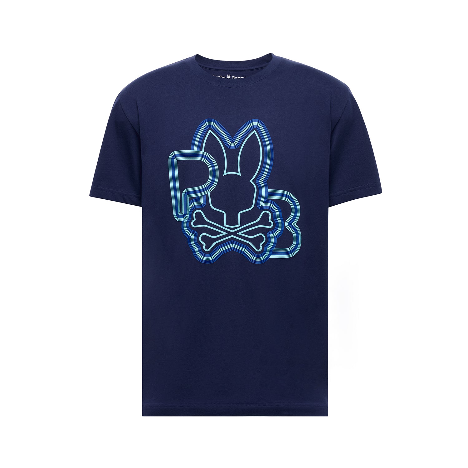 Psycho Bunny Carlo Graphic Tee Evening Blue