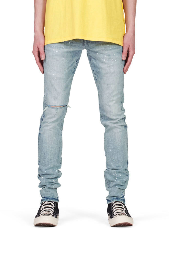 Purple Brand Worn Light Indigo Reflective Jeans Light Indigo