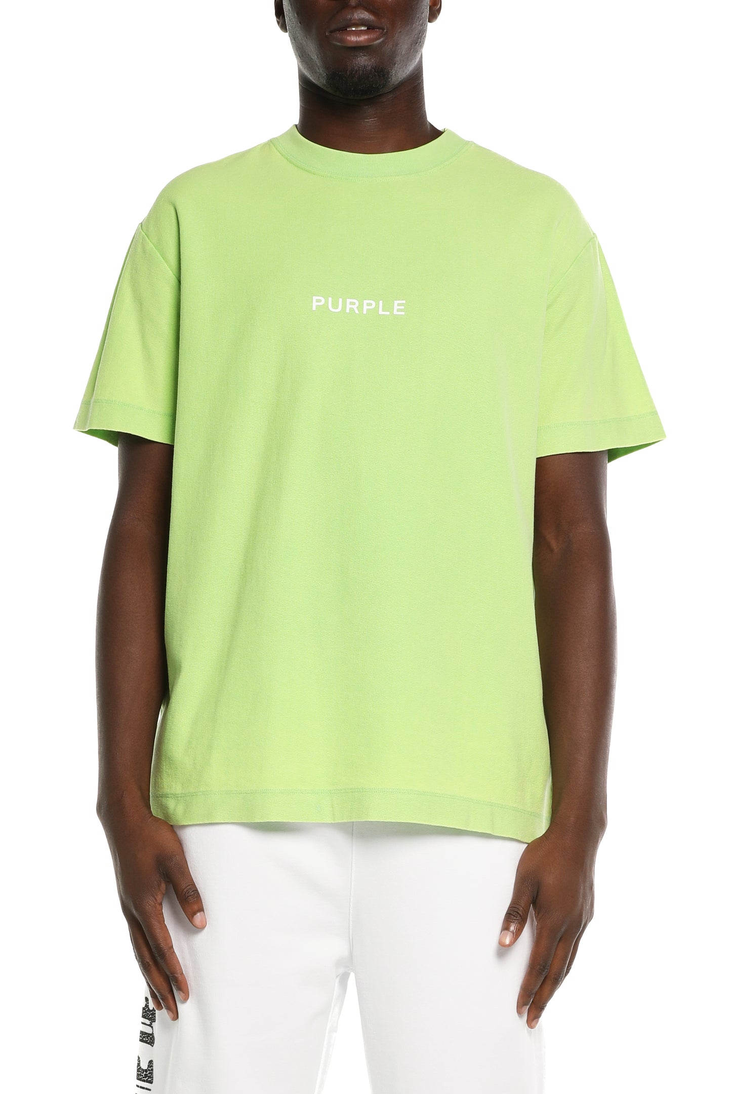 Purple Brand Wordmark Cut Tee Green