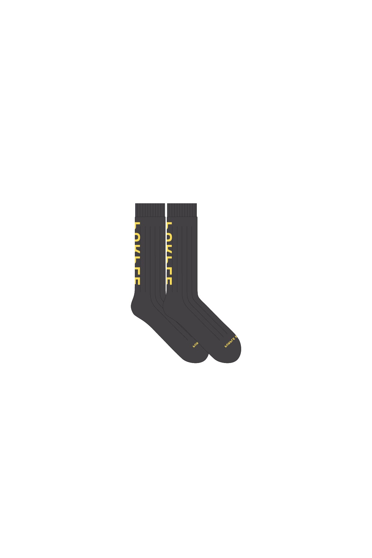 Purple Brand Core Crew Socks Black/Yellow
