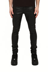 Purple Brand Skinny Mono Embossed Film Jeans Black