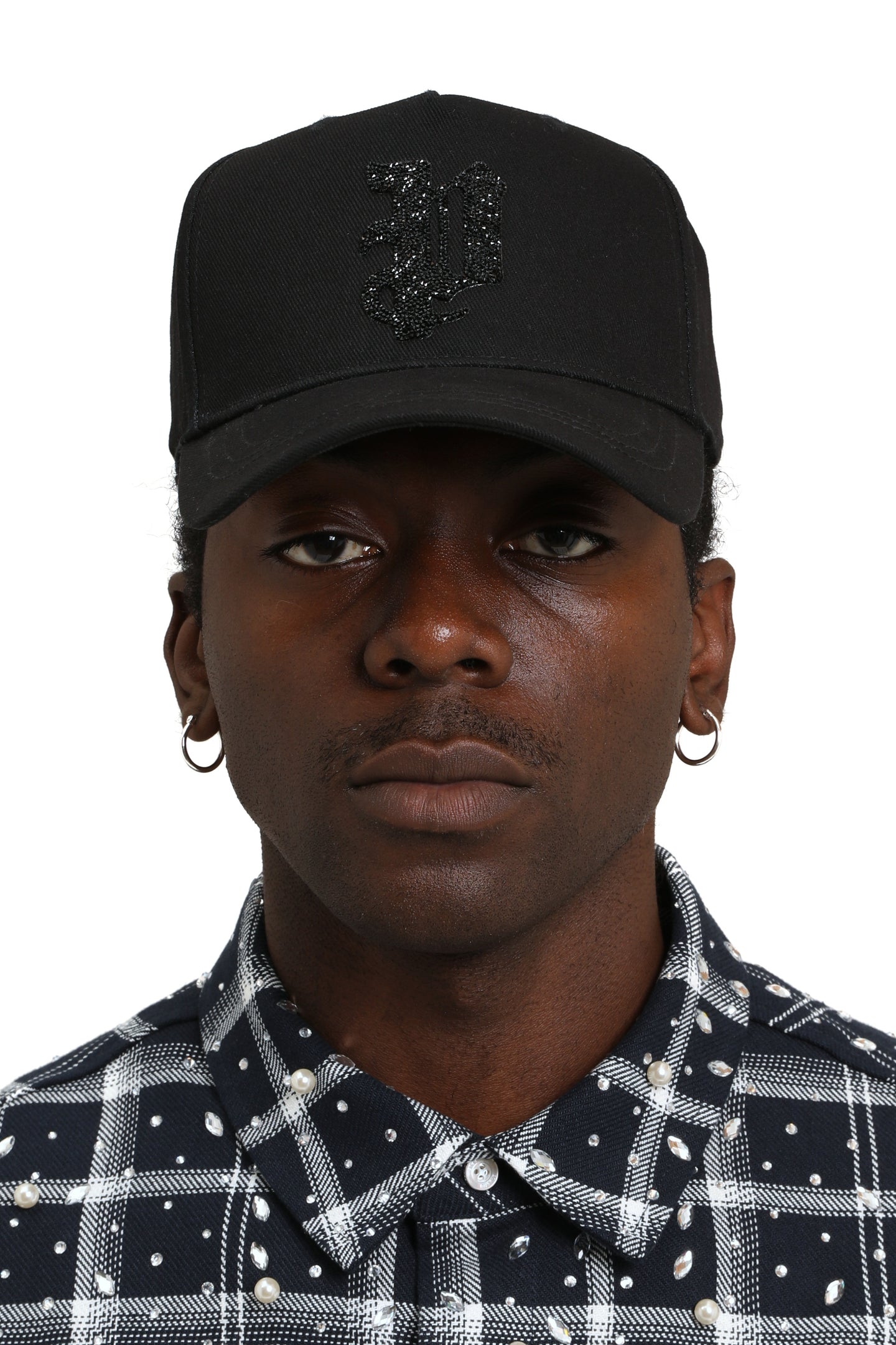 Purple Brand Crystal Gothic P Hat Black