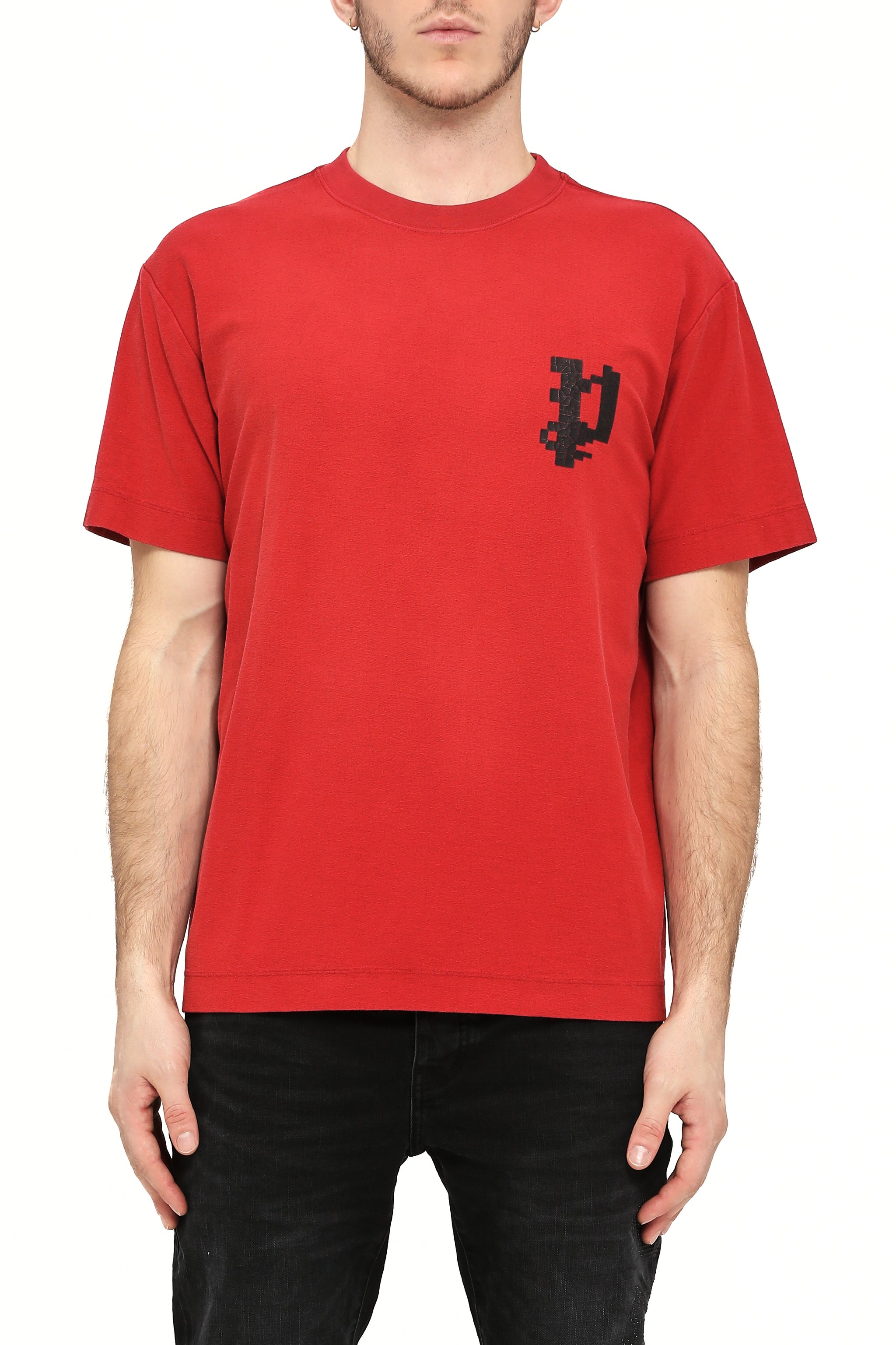 Purple Brand Textured Jersey Ss Tee Red