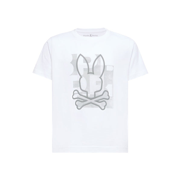 Psycho Bunny Kids Zealand Graphic T-Shirt – 100 White