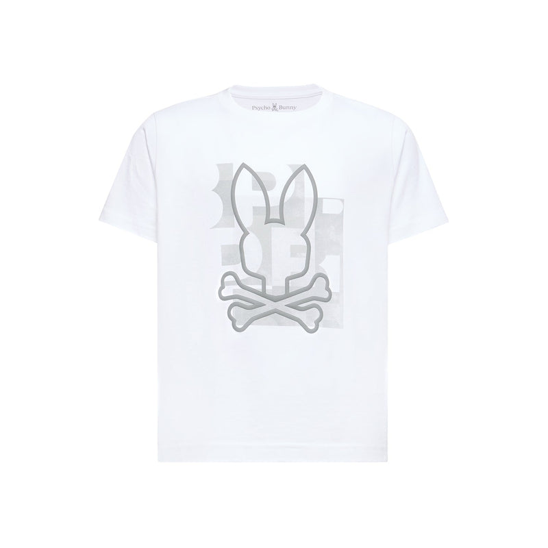 Psycho Bunny Kids Zealand Graphic T-Shirt – 100 White