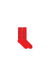 Purple Brand Core Crew Socks Red/Black