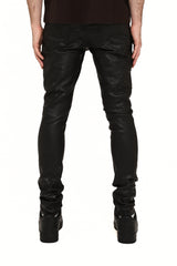 Purple Brand Skinny Mono Embossed Film Jeans Black