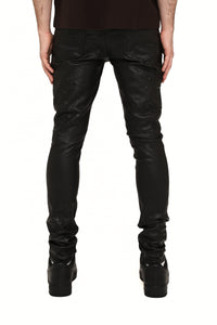 Purple Brand Skinny Mono Embossed Film Jeans Black