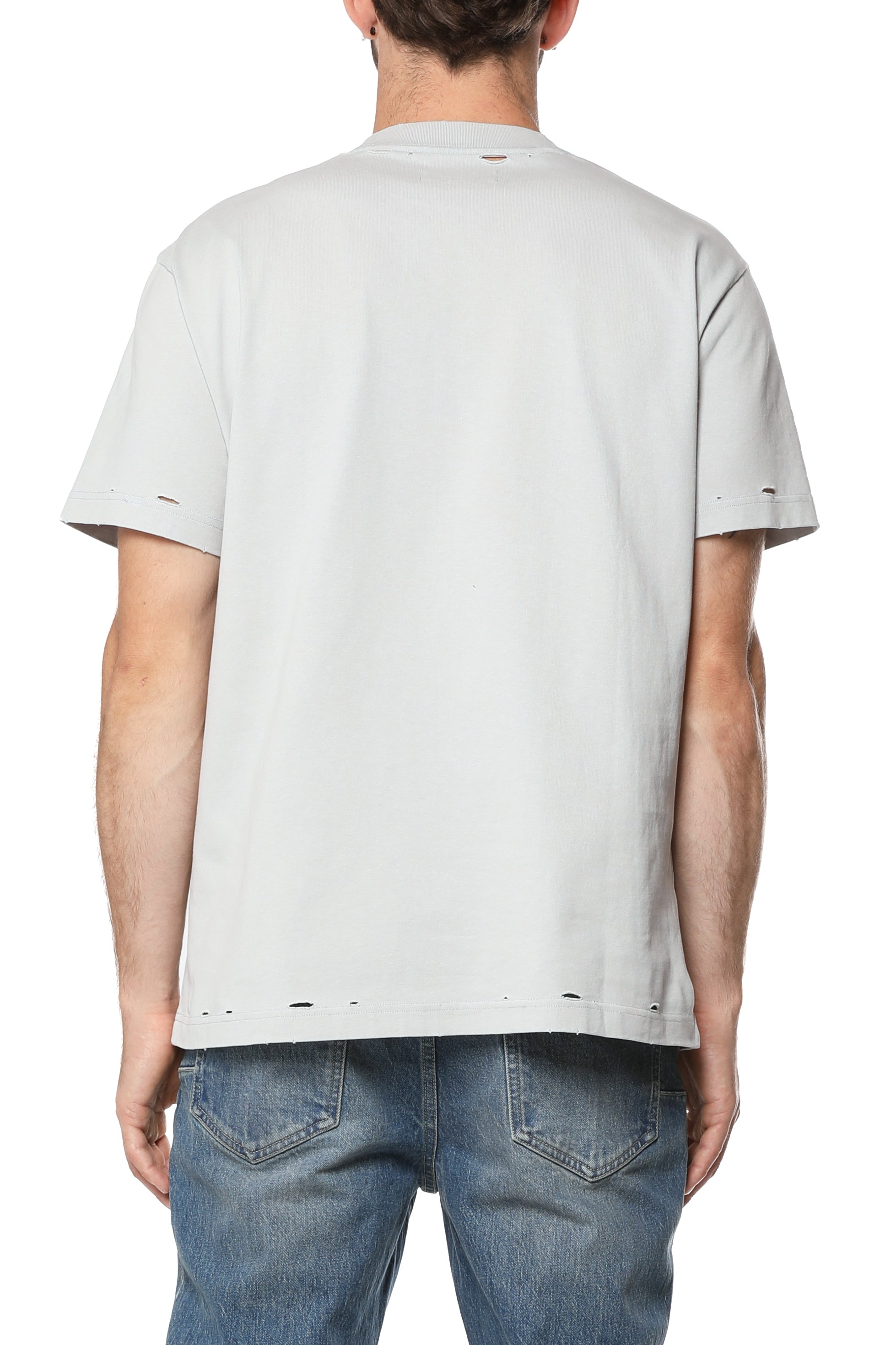 Purple Brand Distorted Photo Graphic Tee Grey