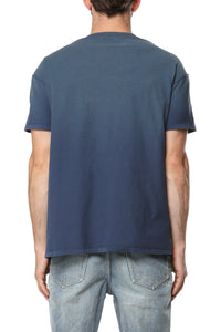 Purple Brand Textured Logo Inside Out Tee Blue