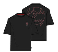 Psycho Bunny Rune Relaxed Back Graphic Tee Black