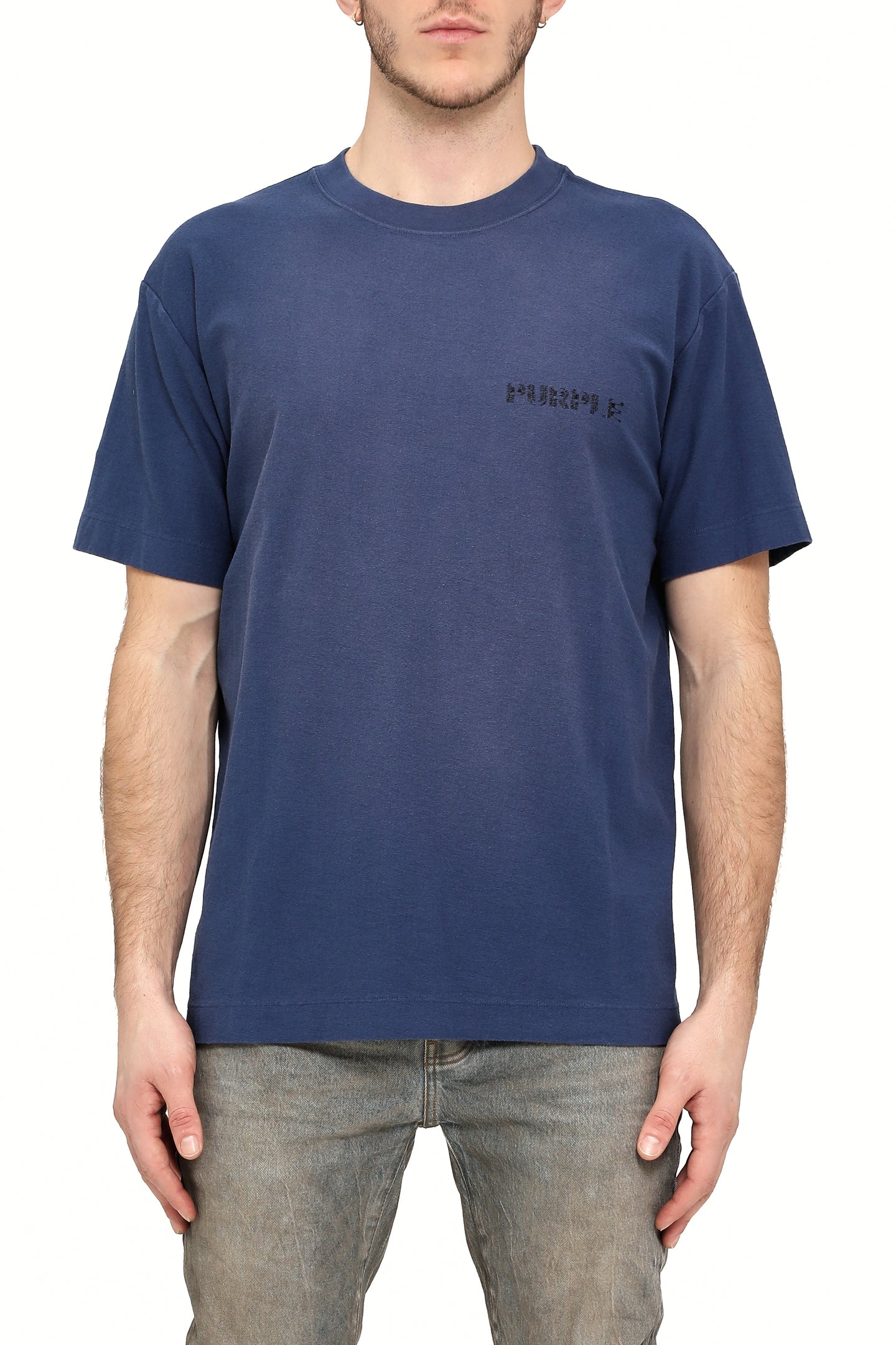 Purple brand Textured Jersey Tee Blue