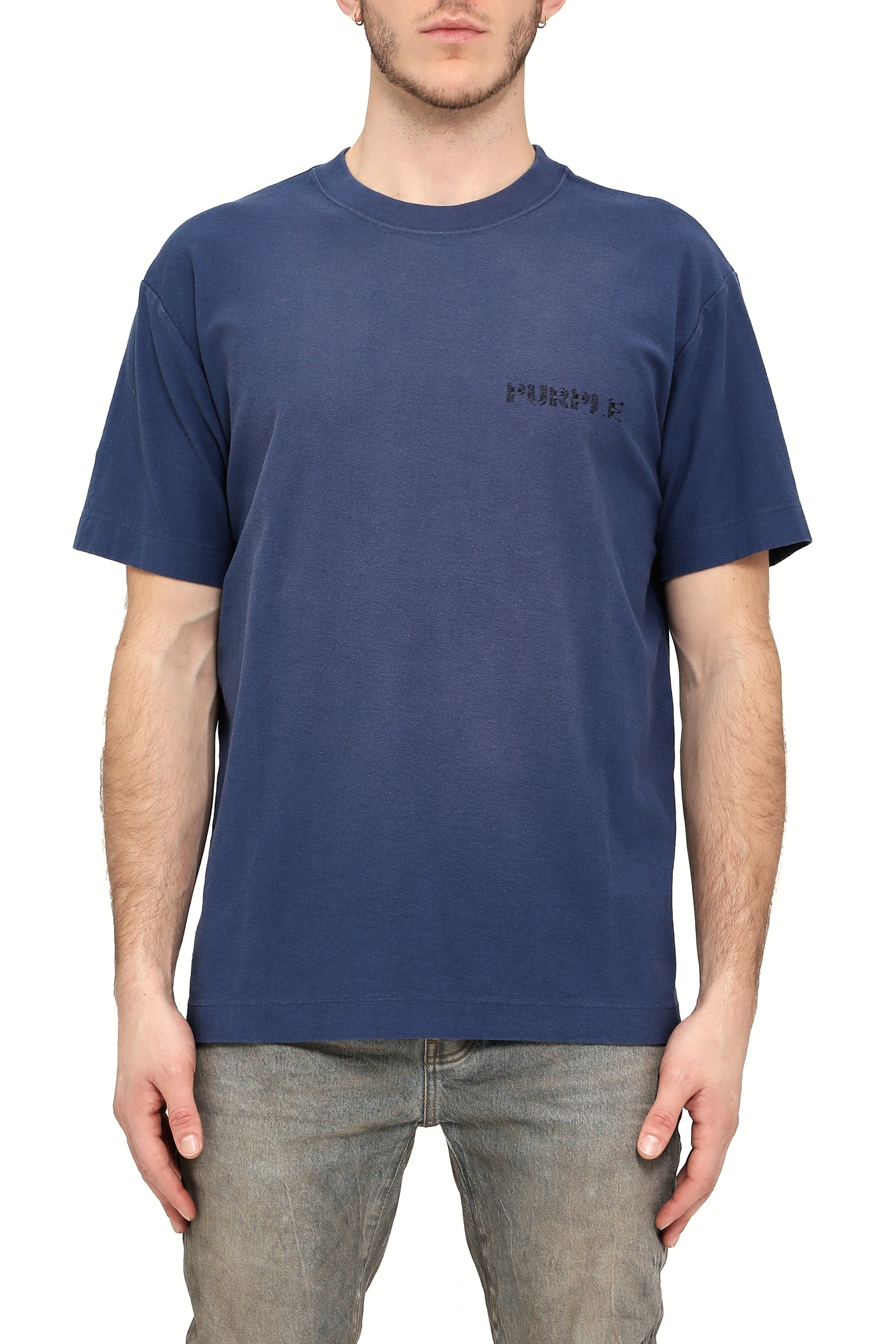 Purple brand Textured Jersey Tee Blue