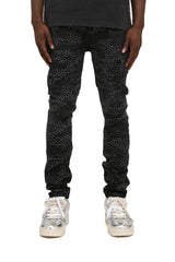 Purple brand Skinny Hotfix Camo Jeans Black