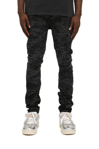 Purple brand Skinny Hotfix Camo Jeans Black