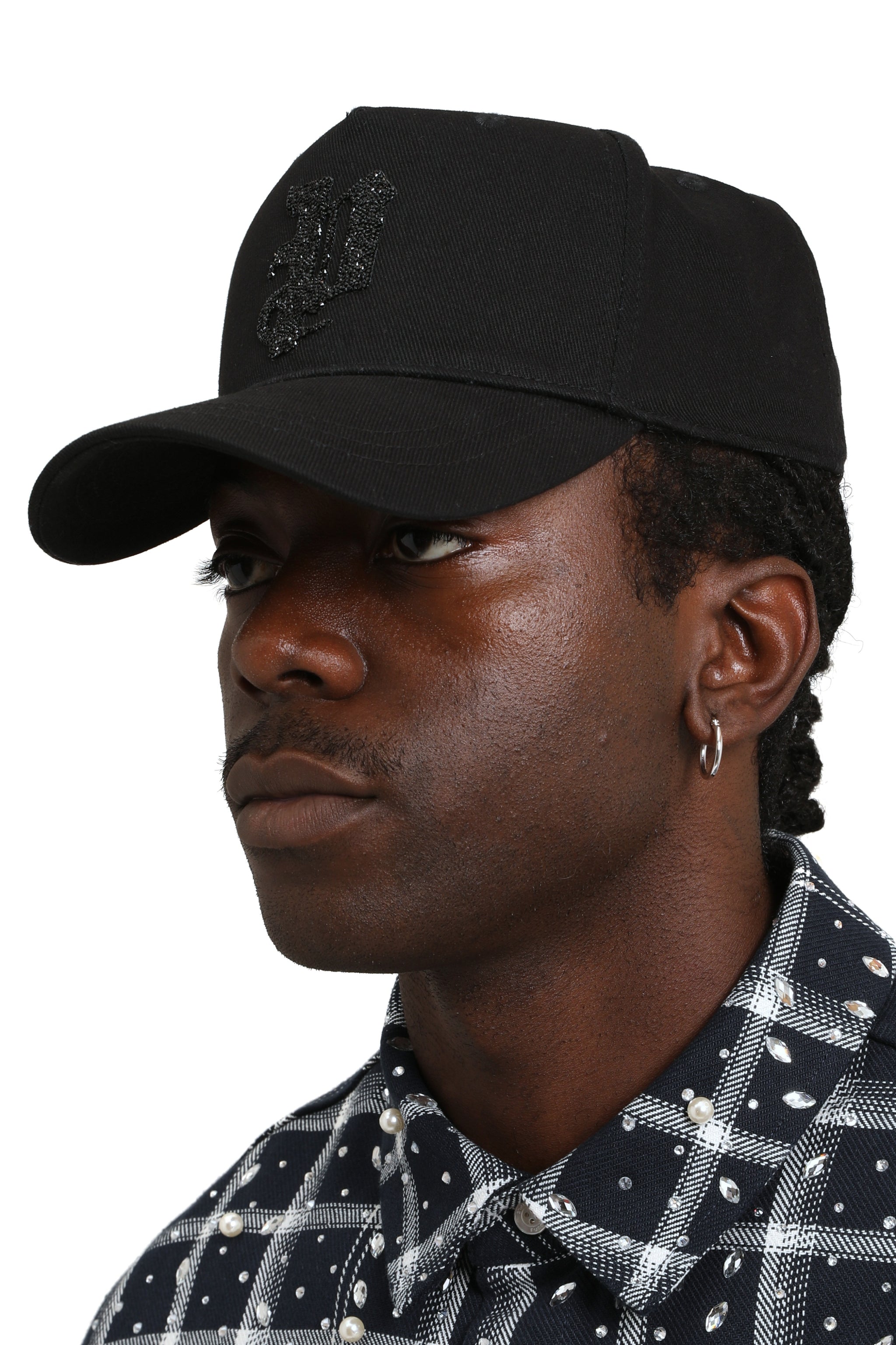 Purple Brand Crystal Gothic P Hat Black
