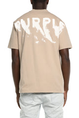 Purple Brand Hwt Jersey Ss Tee Tan