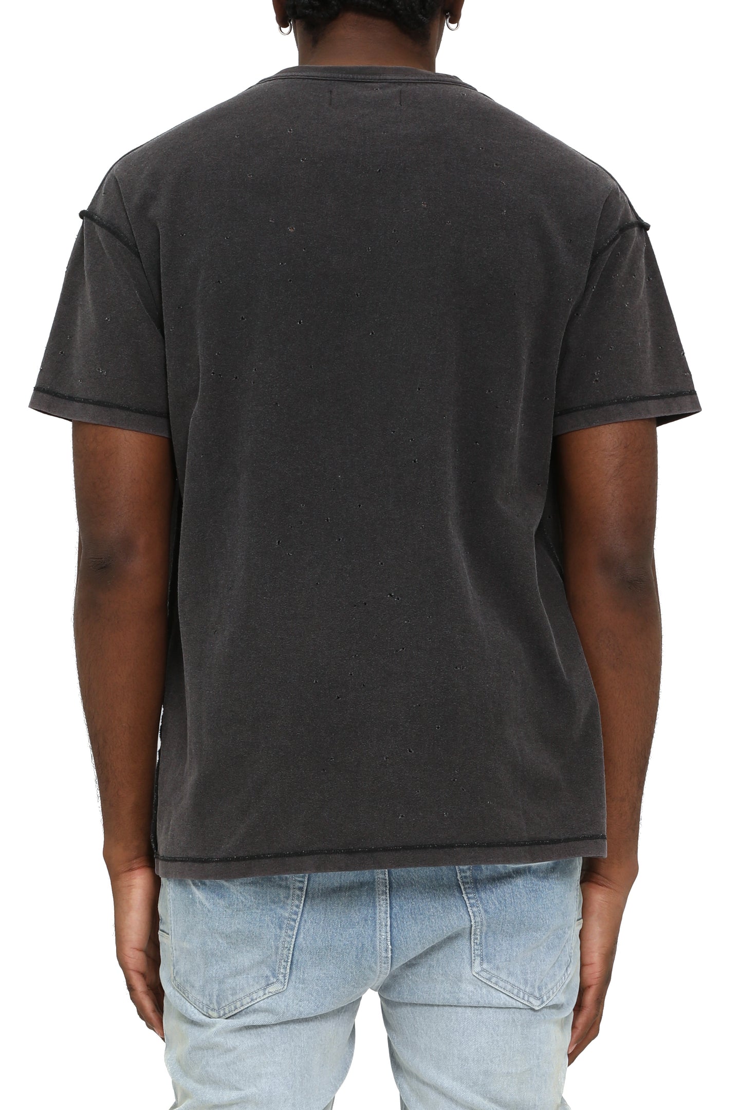 Purple Brand Textured Inside Out Tee Black