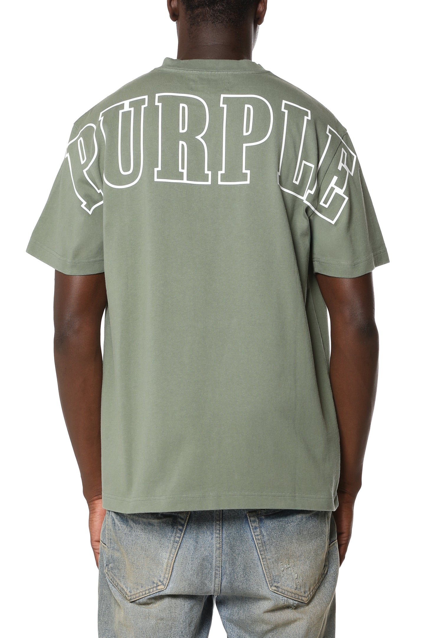 Purple Brand Varsity Logo Tee Green