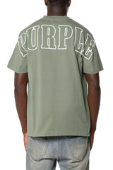 Purple Brand Varsity Logo Tee Green