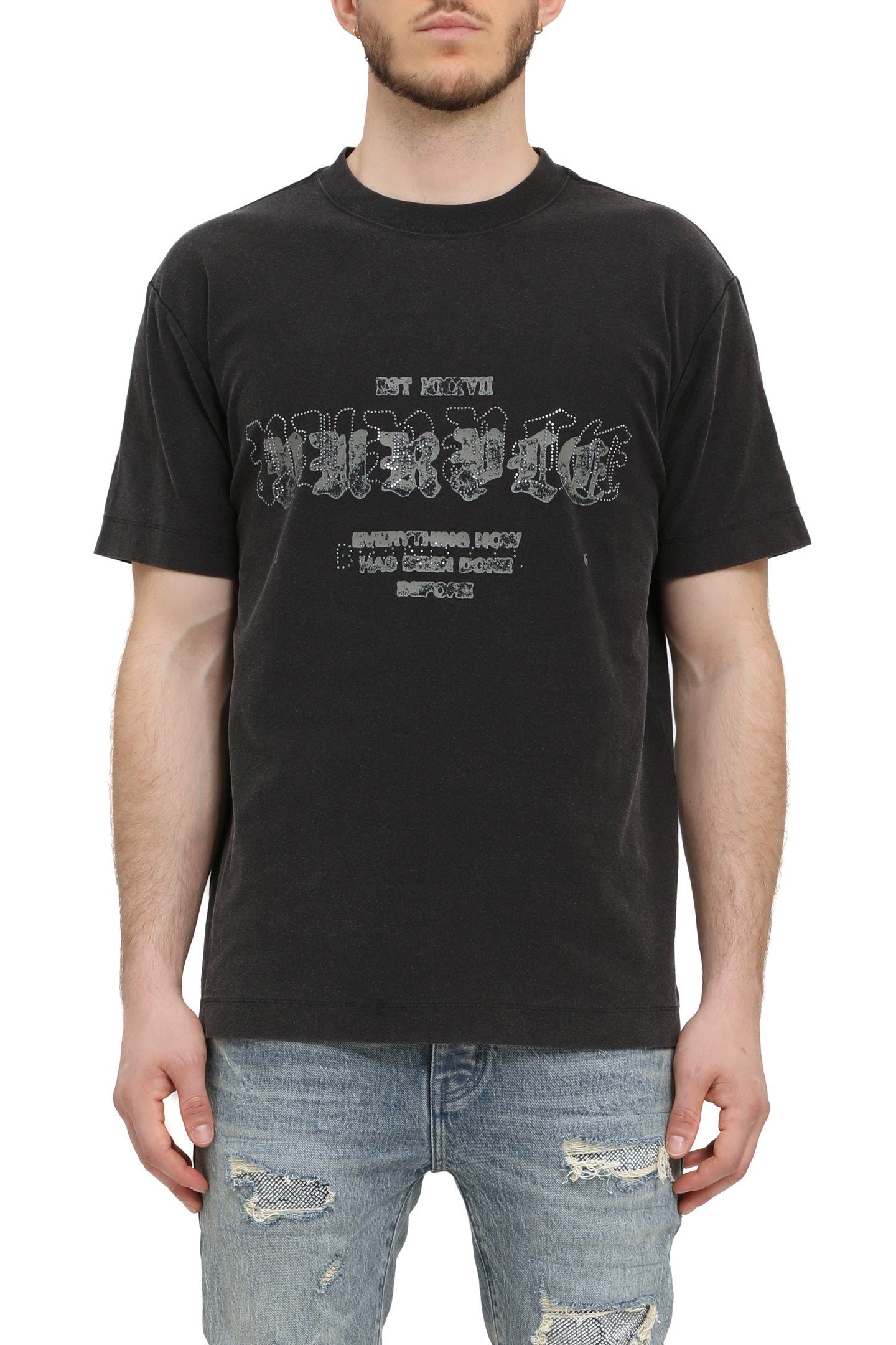 Purple brand Textured Jersey Tee Black