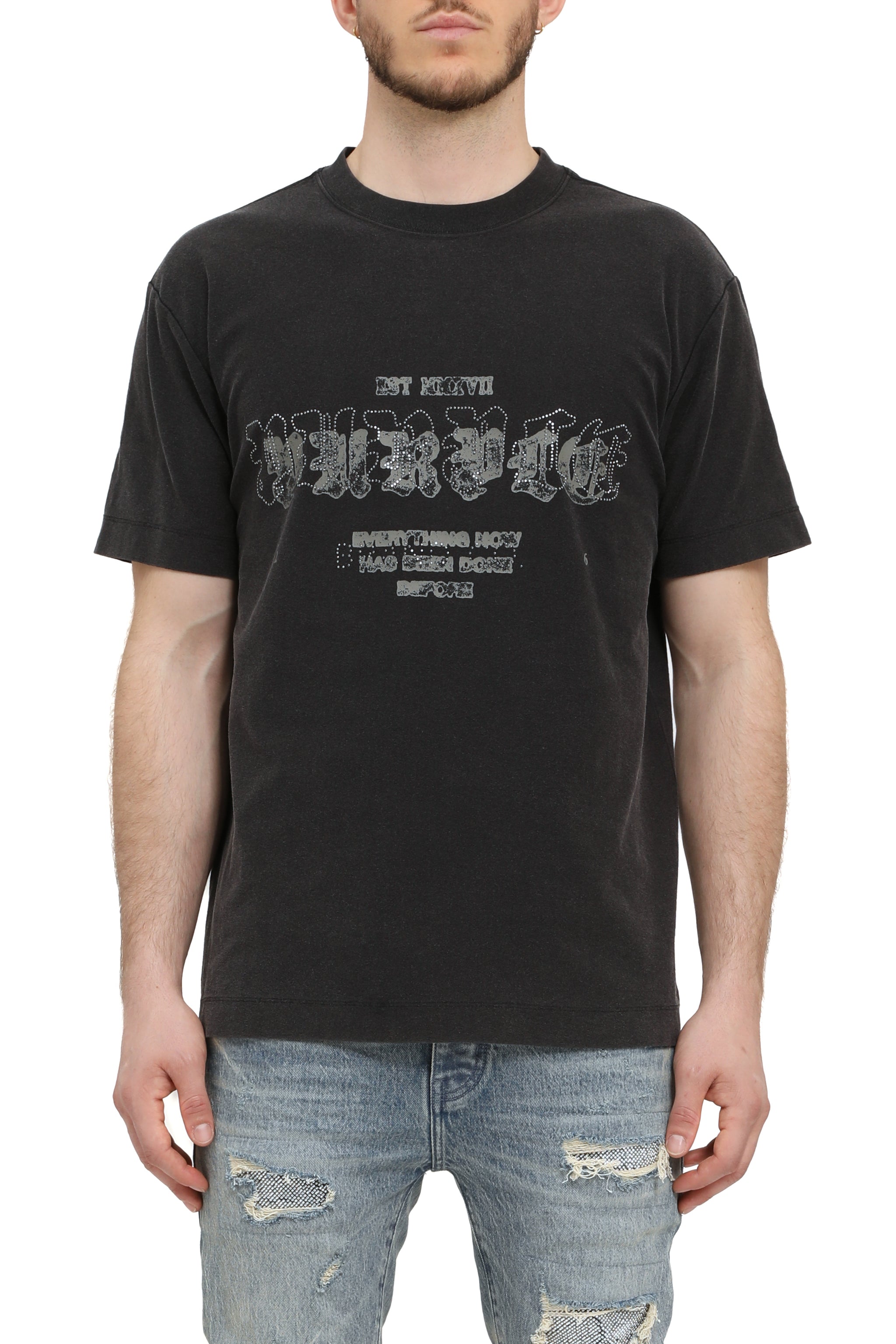 Purple brand Textured Jersey Tee Black