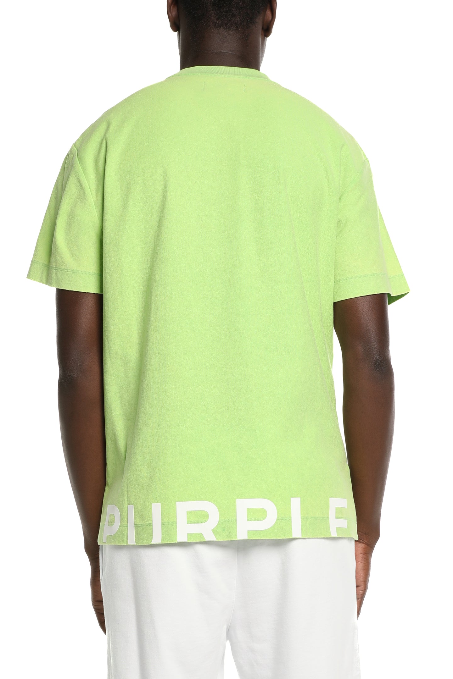Purple Brand Wordmark Cut Tee Green