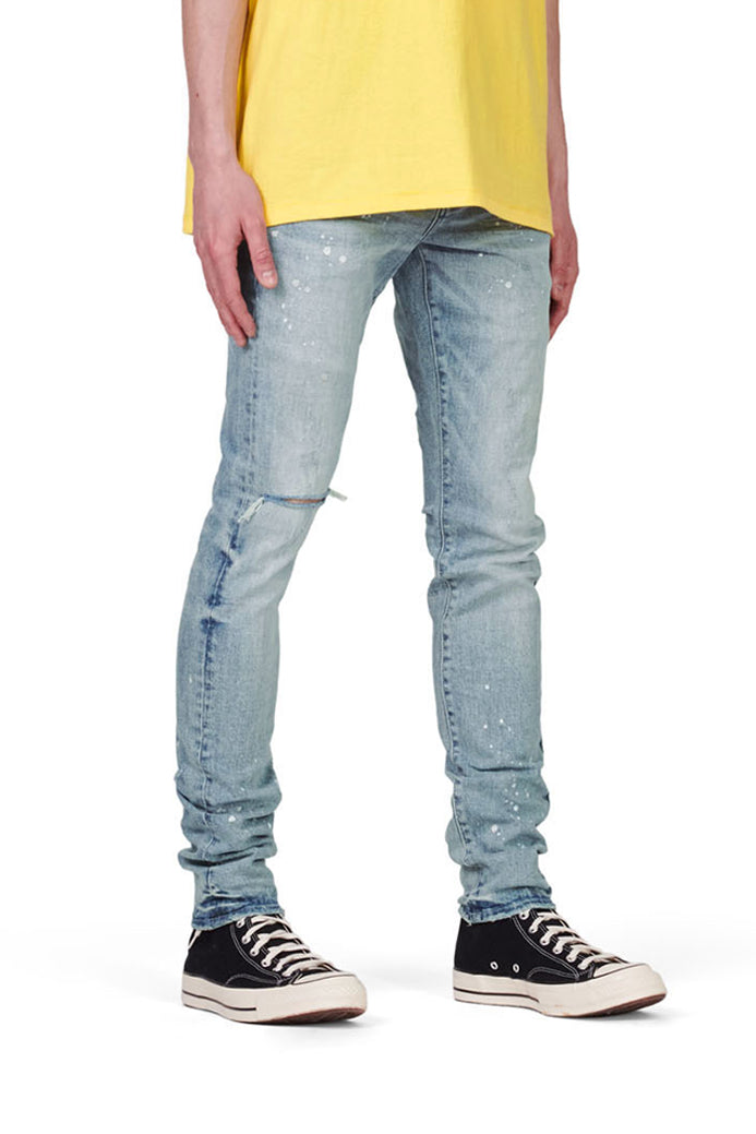 Purple Brand Worn Light Indigo Reflective Jeans Light Indigo