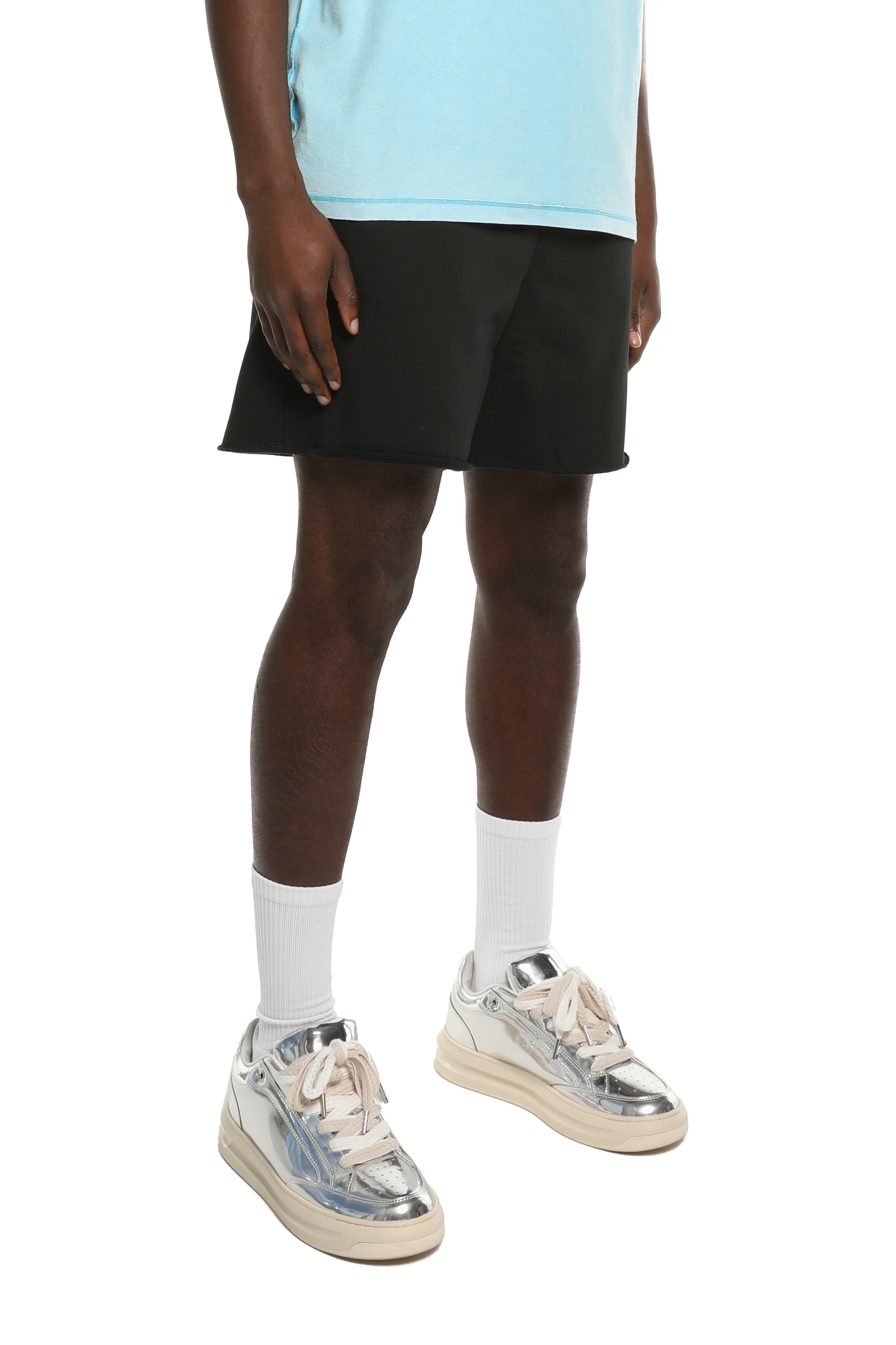 Purple Brand Showroom Fleece Shorts Black
