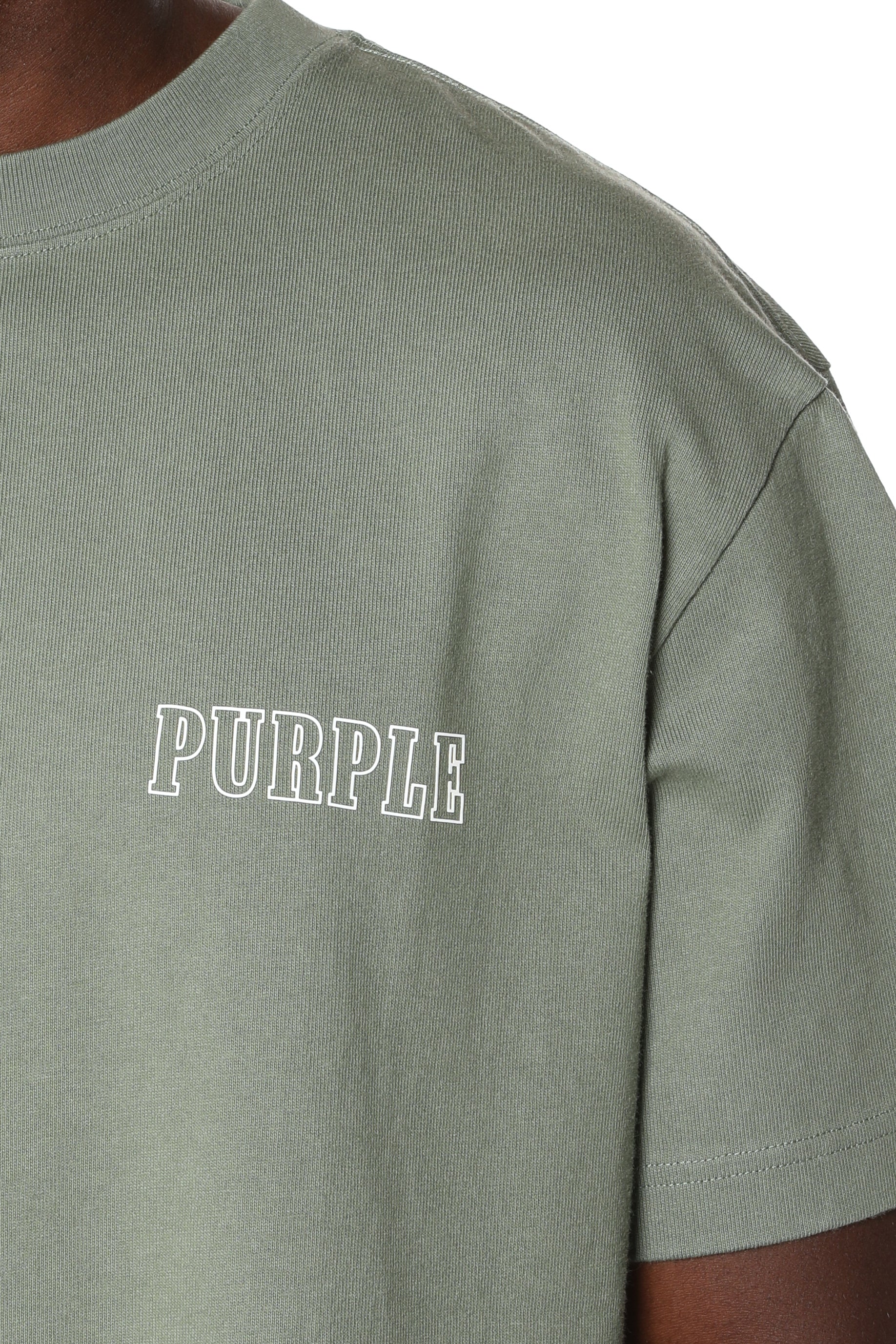 Purple Brand Varsity Logo Tee Green