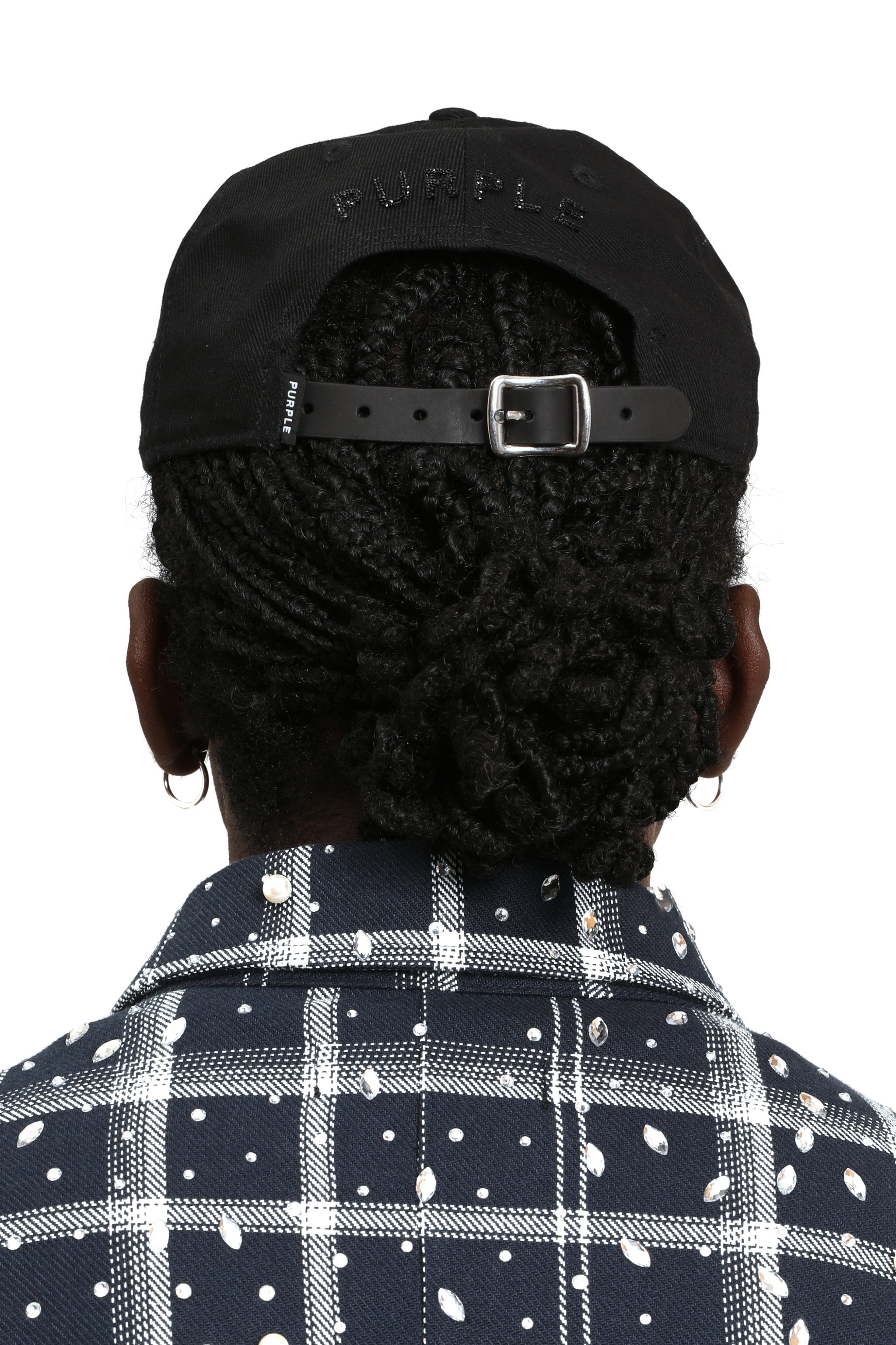Purple Brand Crystal Gothic P Hat Black