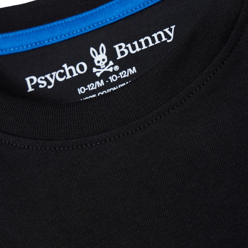 Psycho Bunny Kids Walter Back Graphic T-Shirt – 001 Black