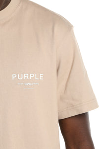 Purple Brand Wordmark Tee Khaki Brown