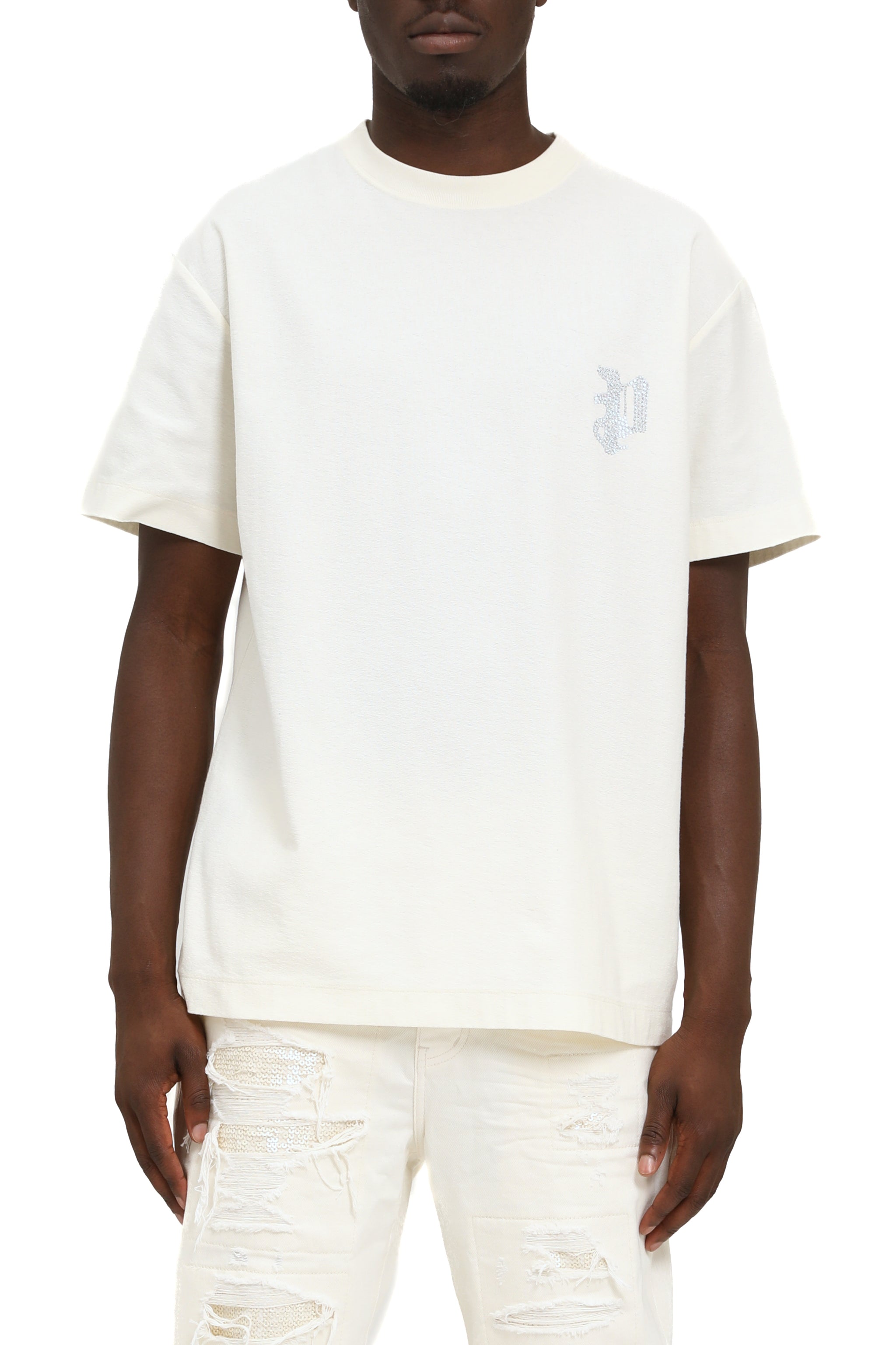 Purple brand Textured Jersey Tee Off white