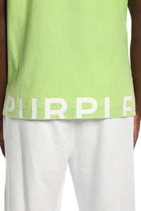 Purple Brand Wordmark Cut Tee Green