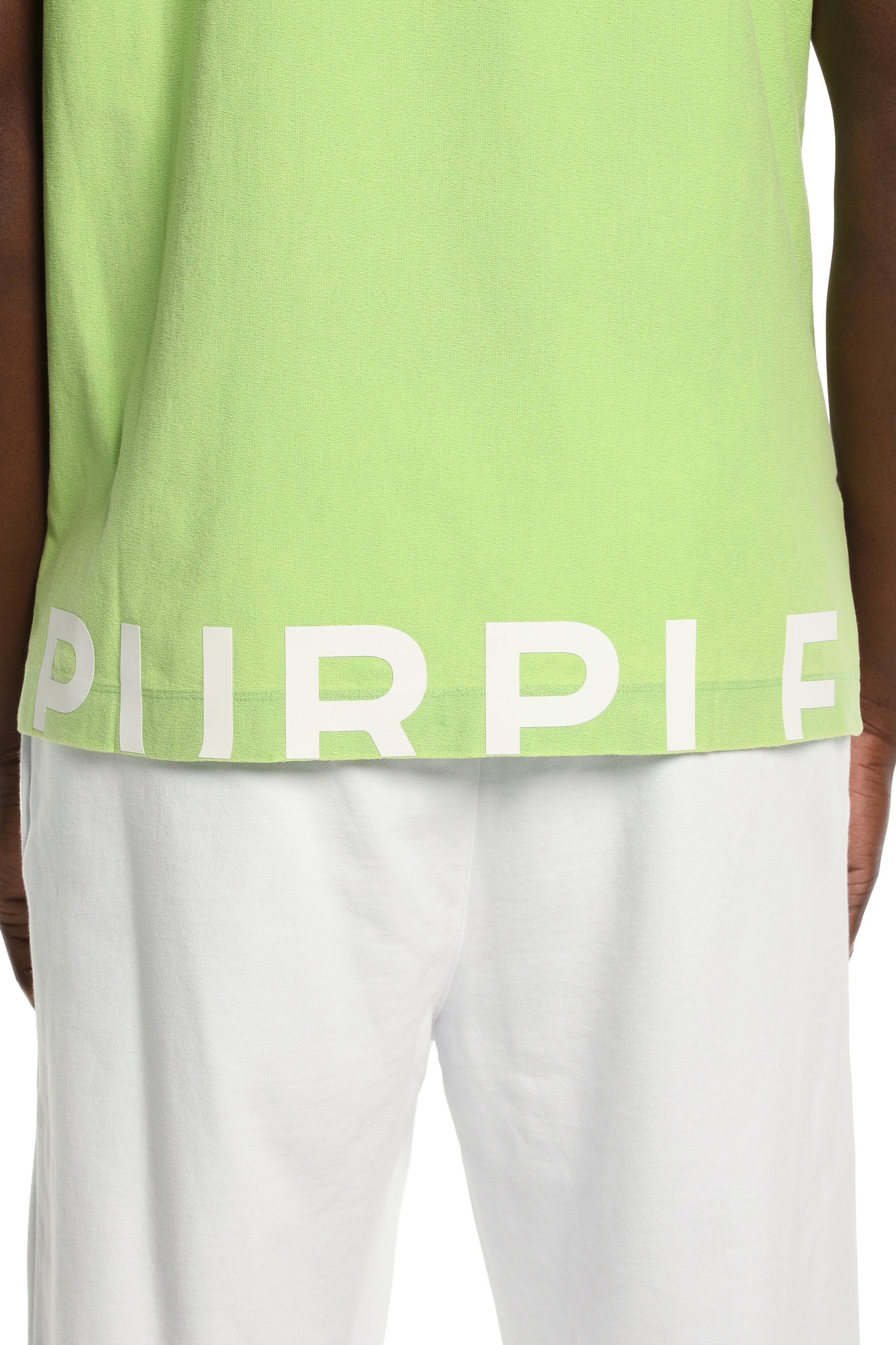 Purple Brand Wordmark Cut Tee Green