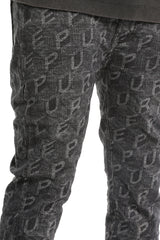 Purple Brand Skinny Printed Monogram Jeans Black