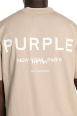 Purple Brand Wordmark Tee Khaki Brown
