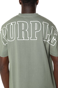 Purple Brand Varsity Logo Tee Green