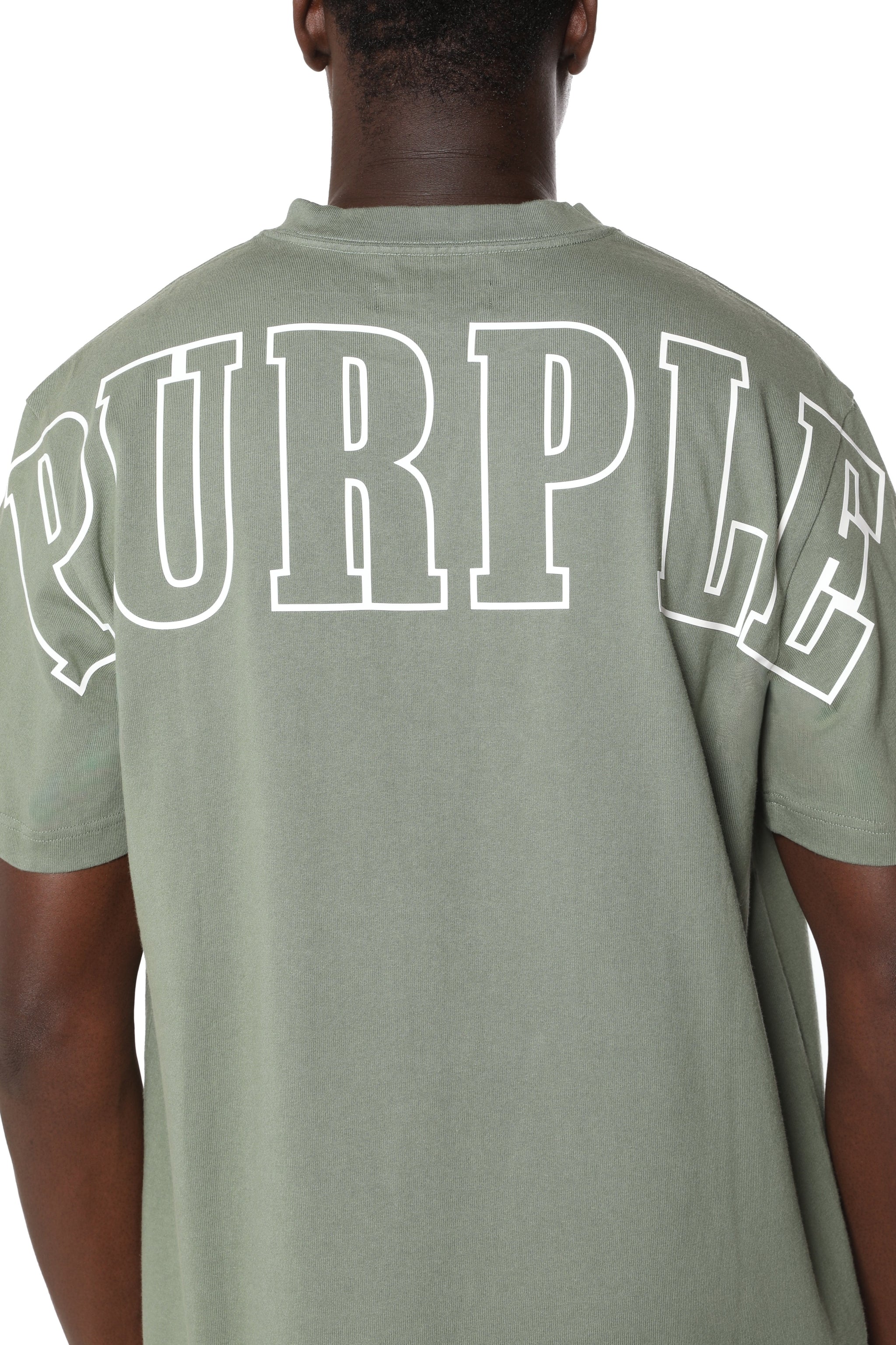 Purple Brand Varsity Logo Tee Green