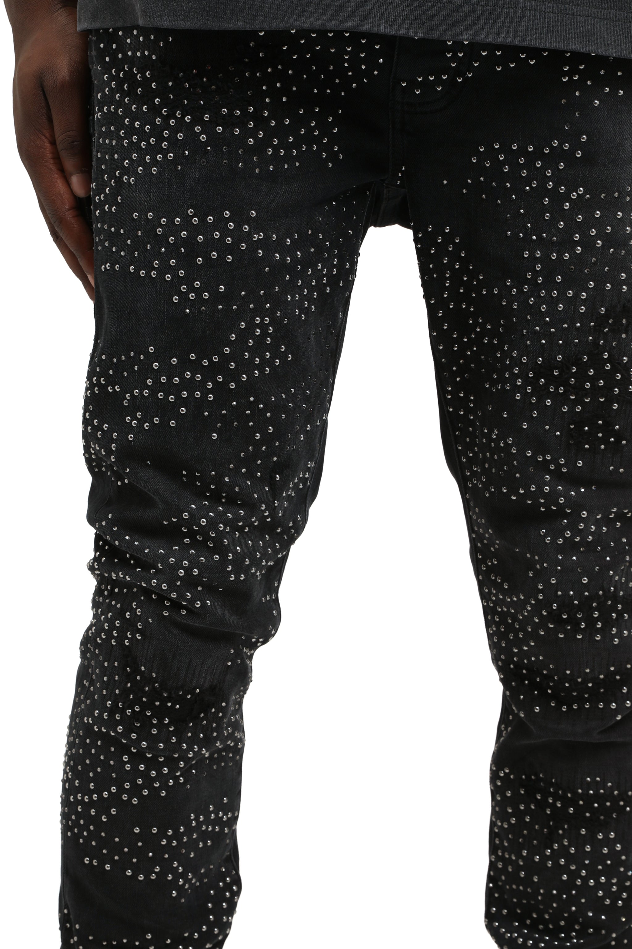 Purple brand Skinny Hotfix Camo Jeans Black