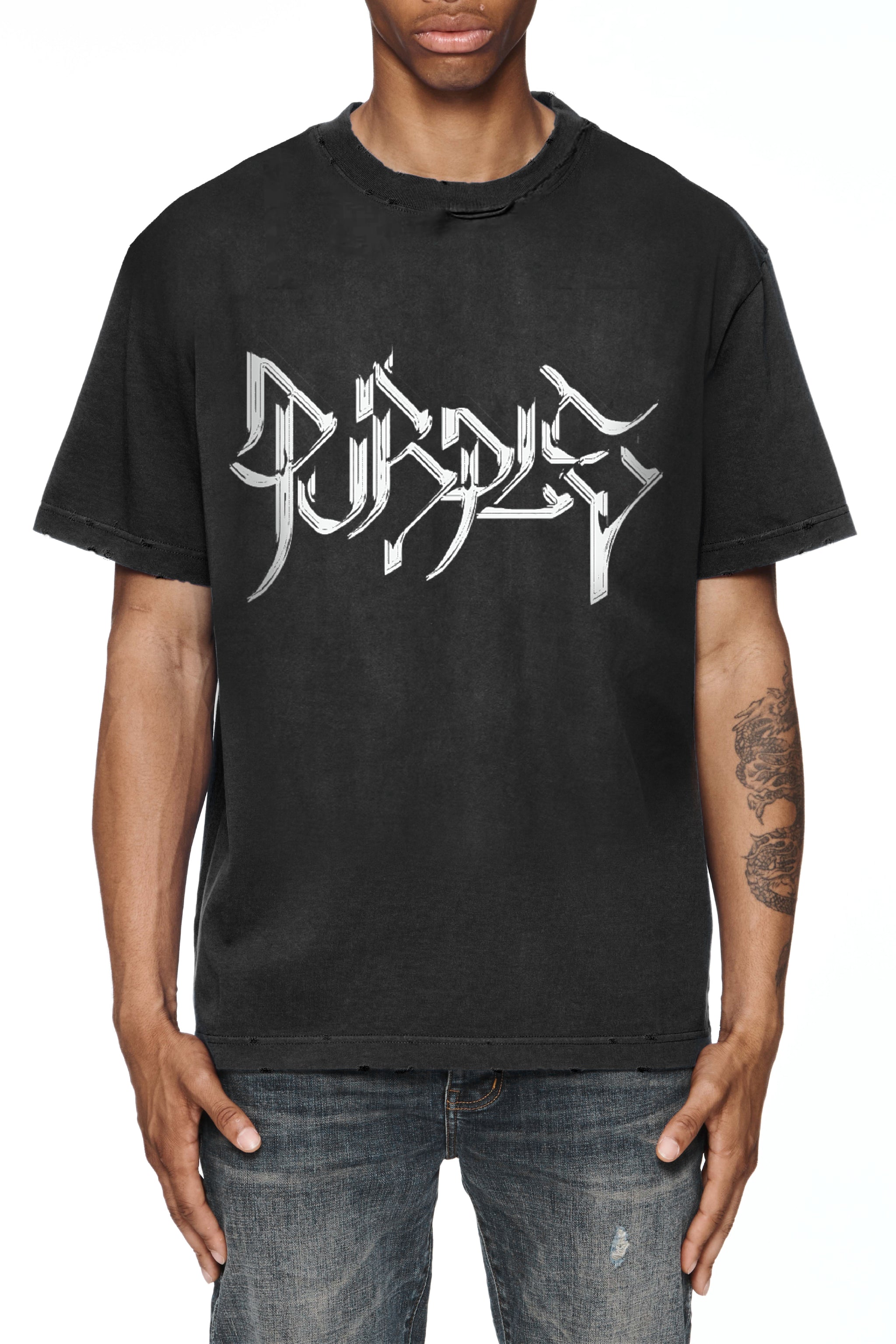 Purple brand Hwt Jersey Tee Black