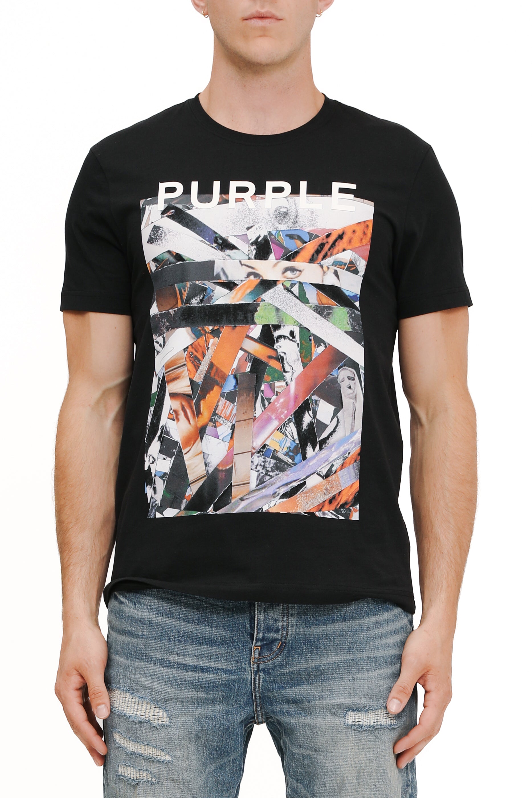 Purple Brand Men’s Scraps Graphic Tee – Black