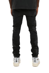 Purple brand Skinny Hotfix Camo Jeans Black