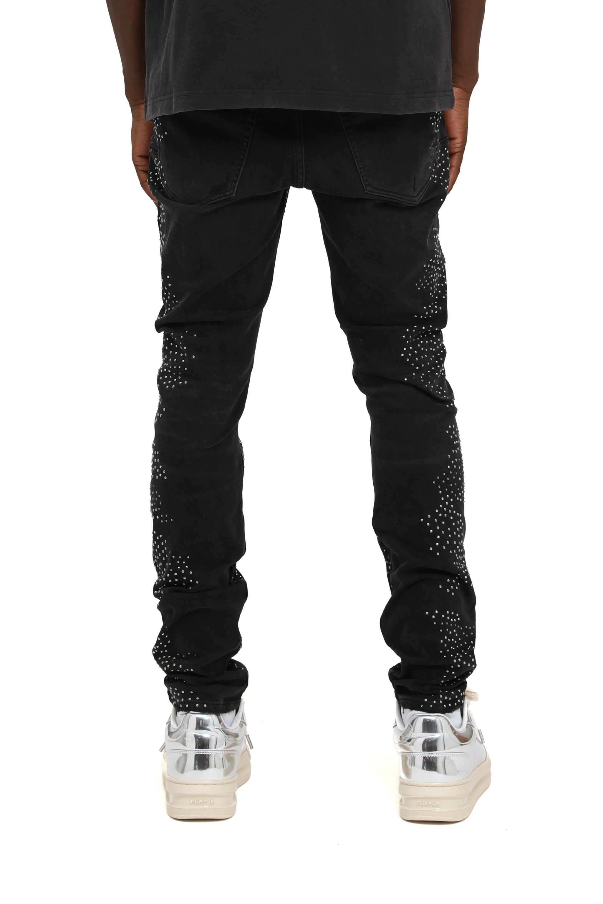 Purple brand Skinny Hotfix Camo Jeans Black