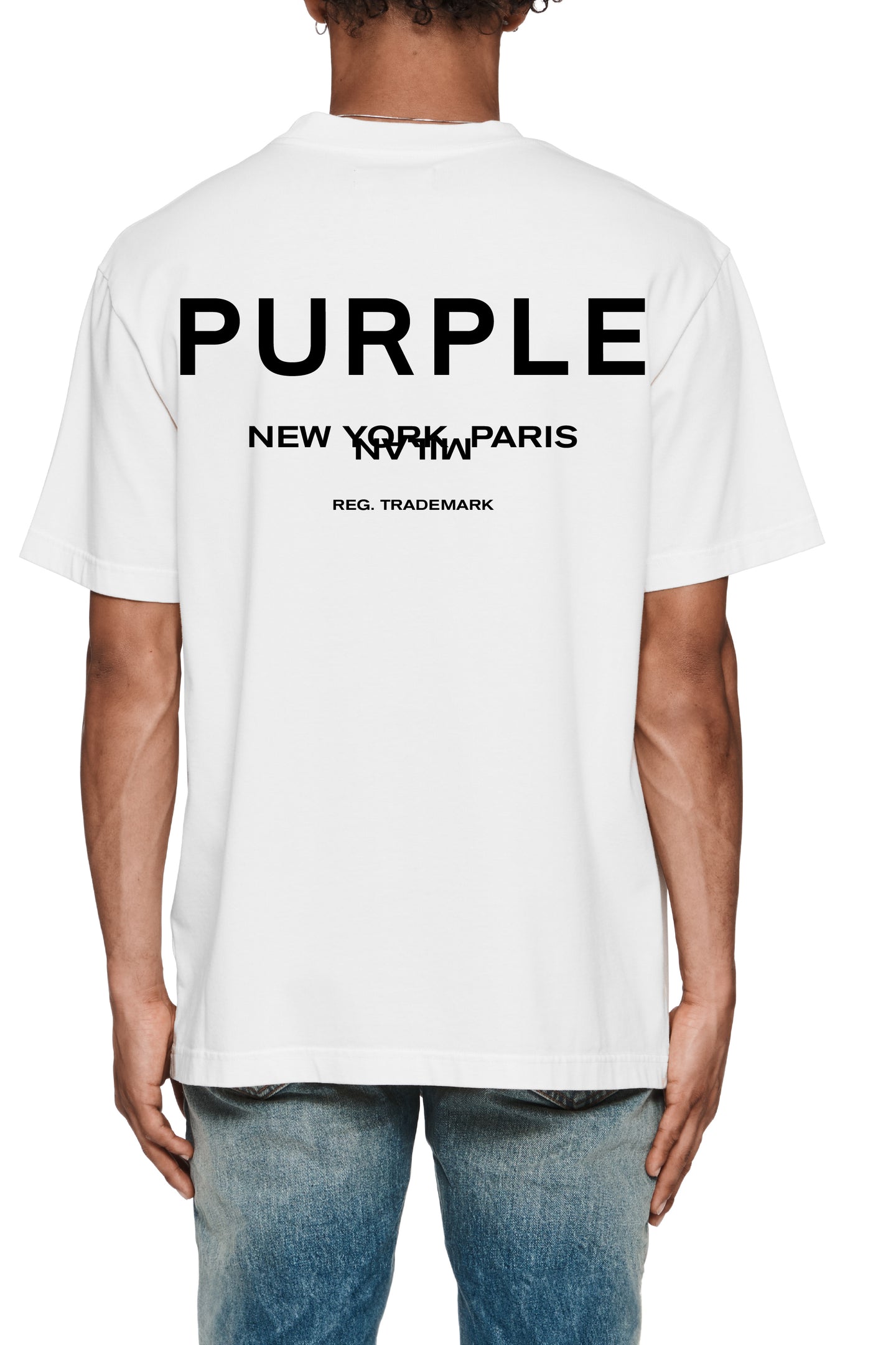 Purple brand Hwt Jersey Tee White