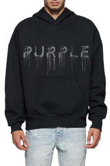 Purple brand Hwt Fleece Po Hoodie Black