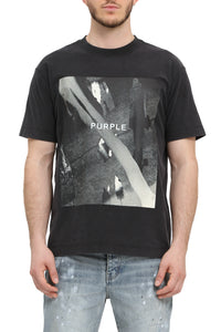 Purple brand Textured Jersey Tee Black