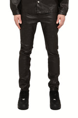Purple brand Skinny Mono Embossed Film Jean Brown