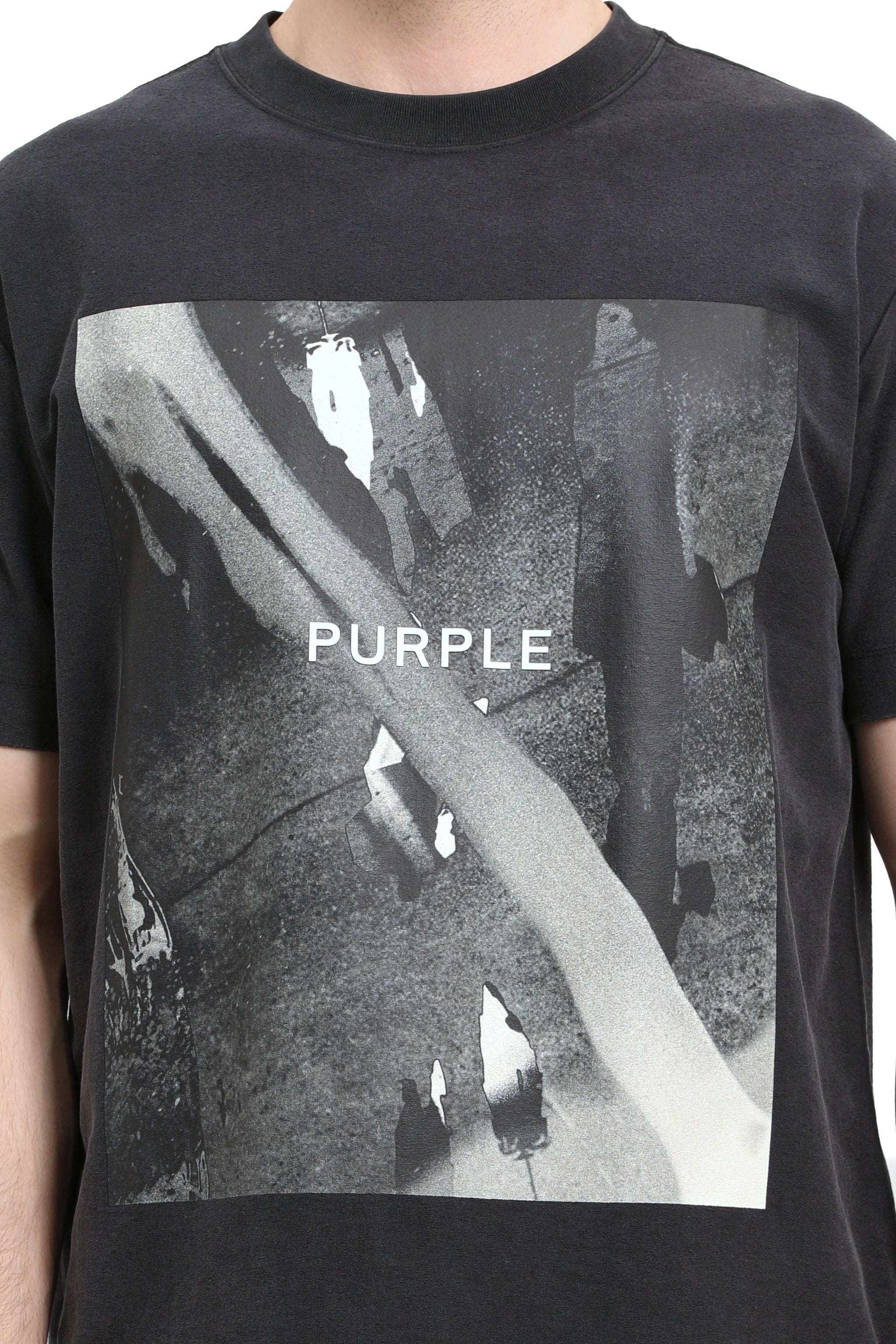 Purple brand Textured Jersey Tee Black